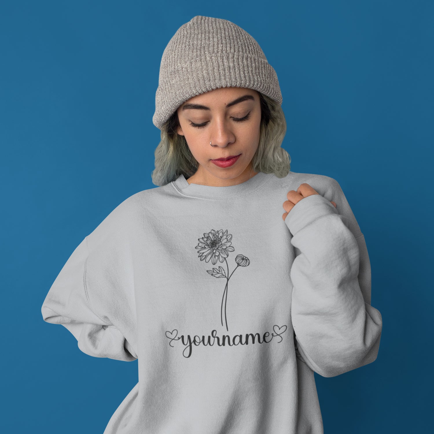 Custom Birth Month Flower Sweat Shirts