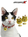 Cat Shaped ID Tag Boy In Stainless Steel