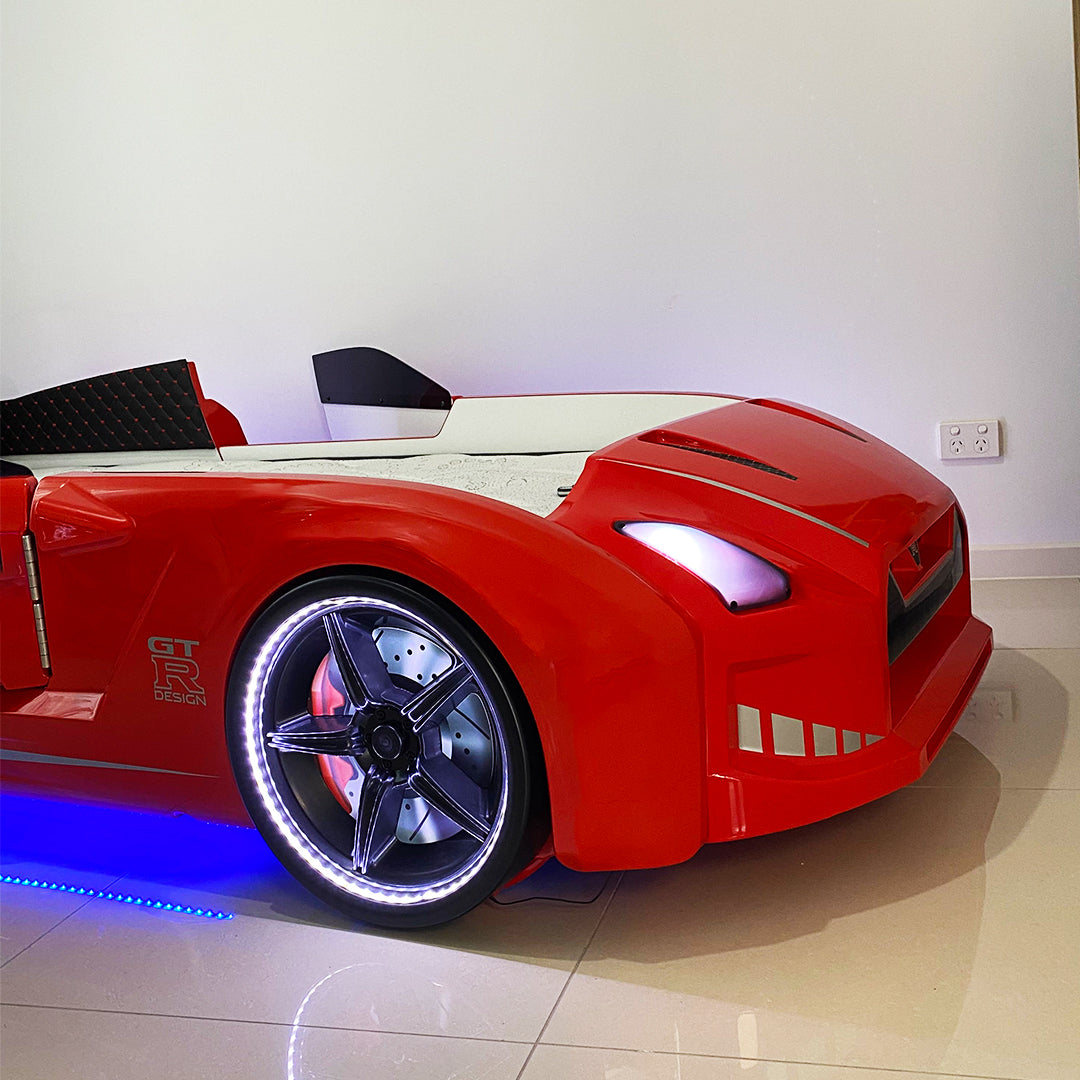 Gtx Sports Racing Red Car Beds with Lights and Sounds