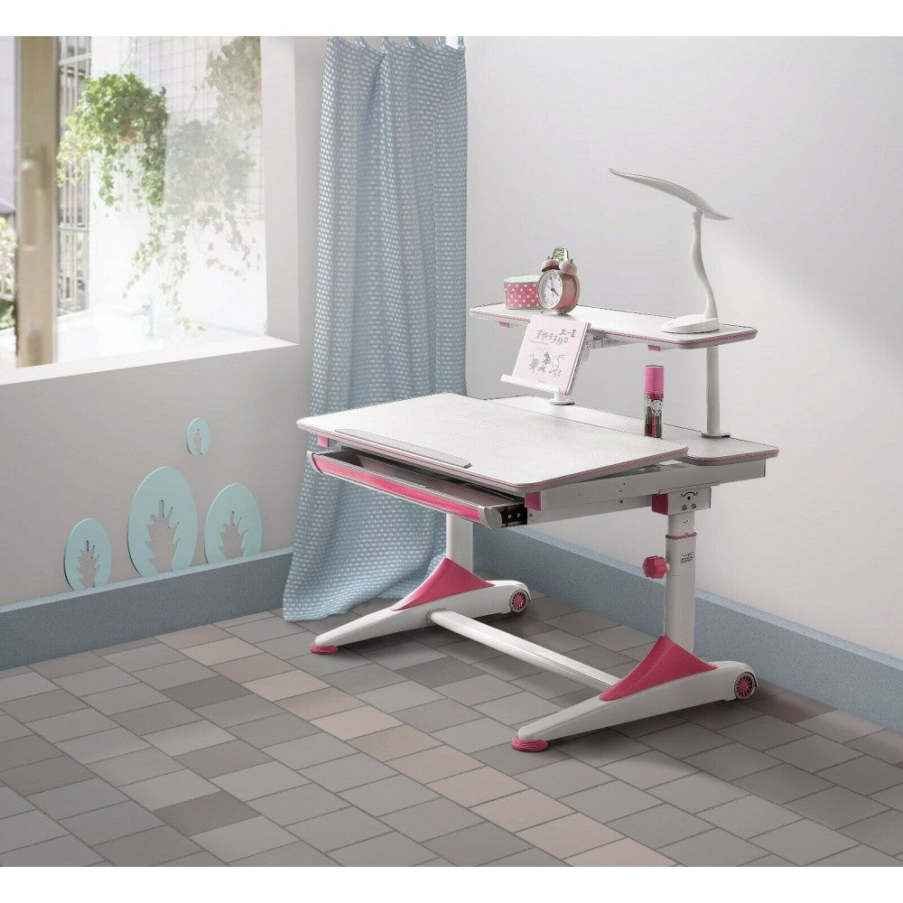 New kids Pink study desk with Adjustable Table height, Ergonomic designed for child